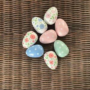Floral and Polka Dot Decorative Eggs
